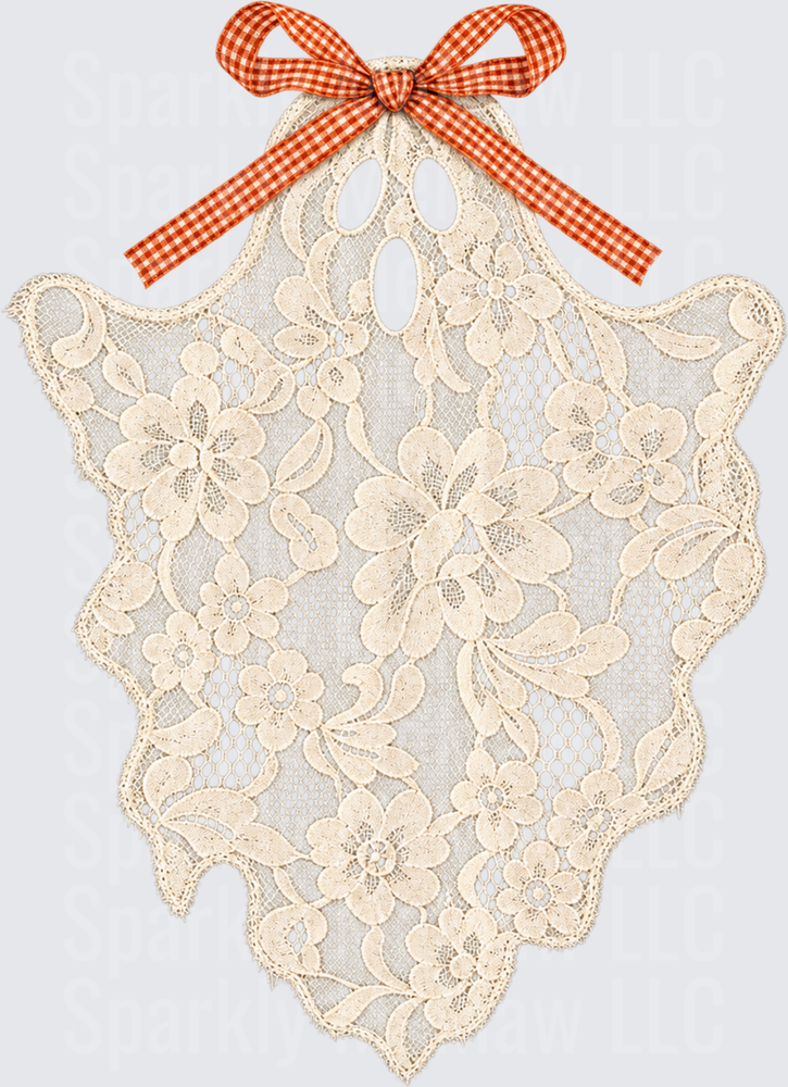 Floral Lace Ghost UV DTF Decal