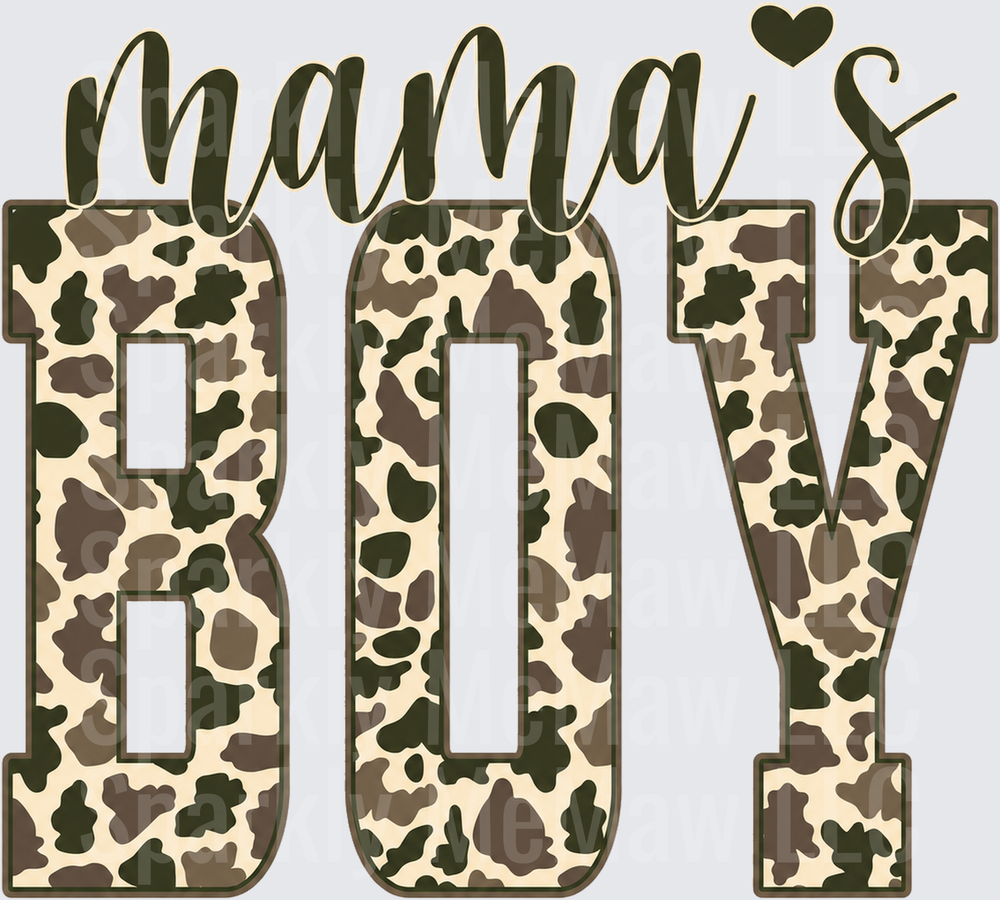 Mama's Boy Leopard Print UV Decal Decal