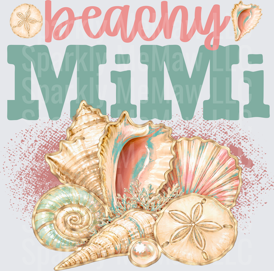 Beachy MiMi Seashells and Sand Dollar Collection UV DTF Decal
