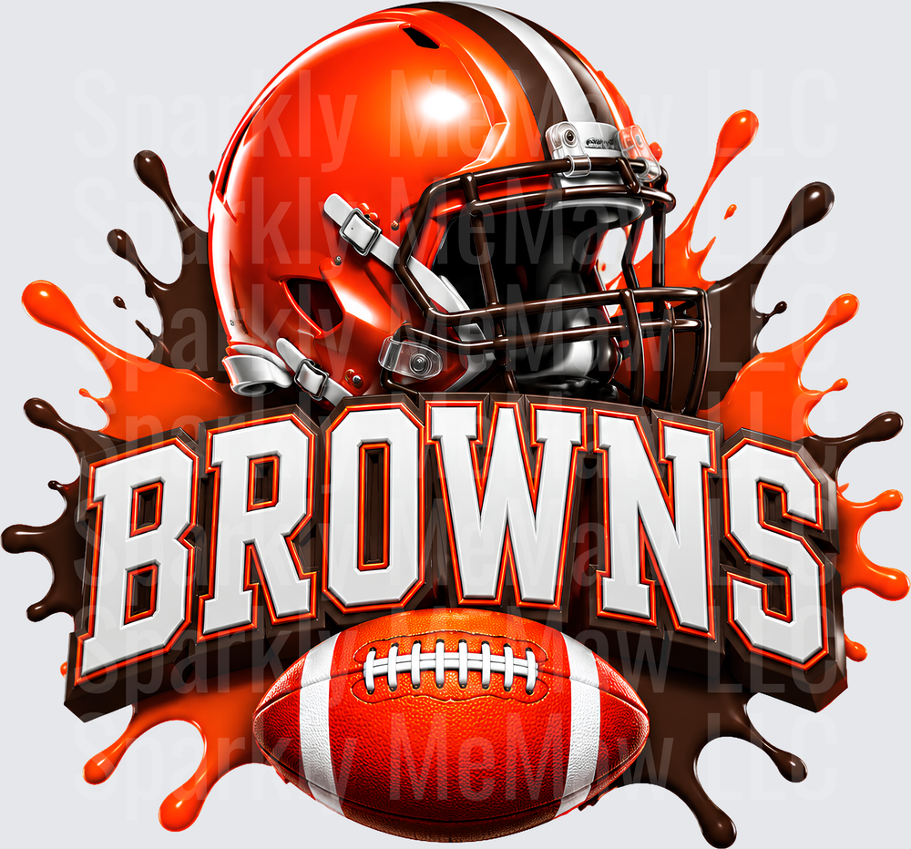 Cleveland Browns Helmet Splash UV DTF Decal