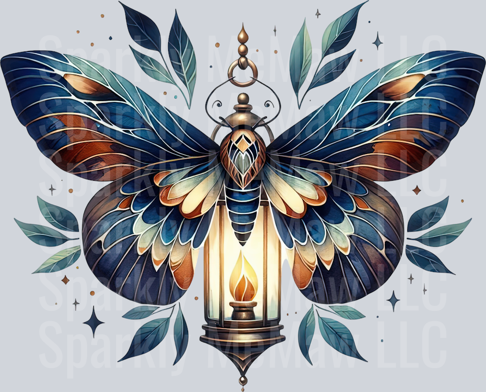 34 Nocturne Moth ClipArt Decal