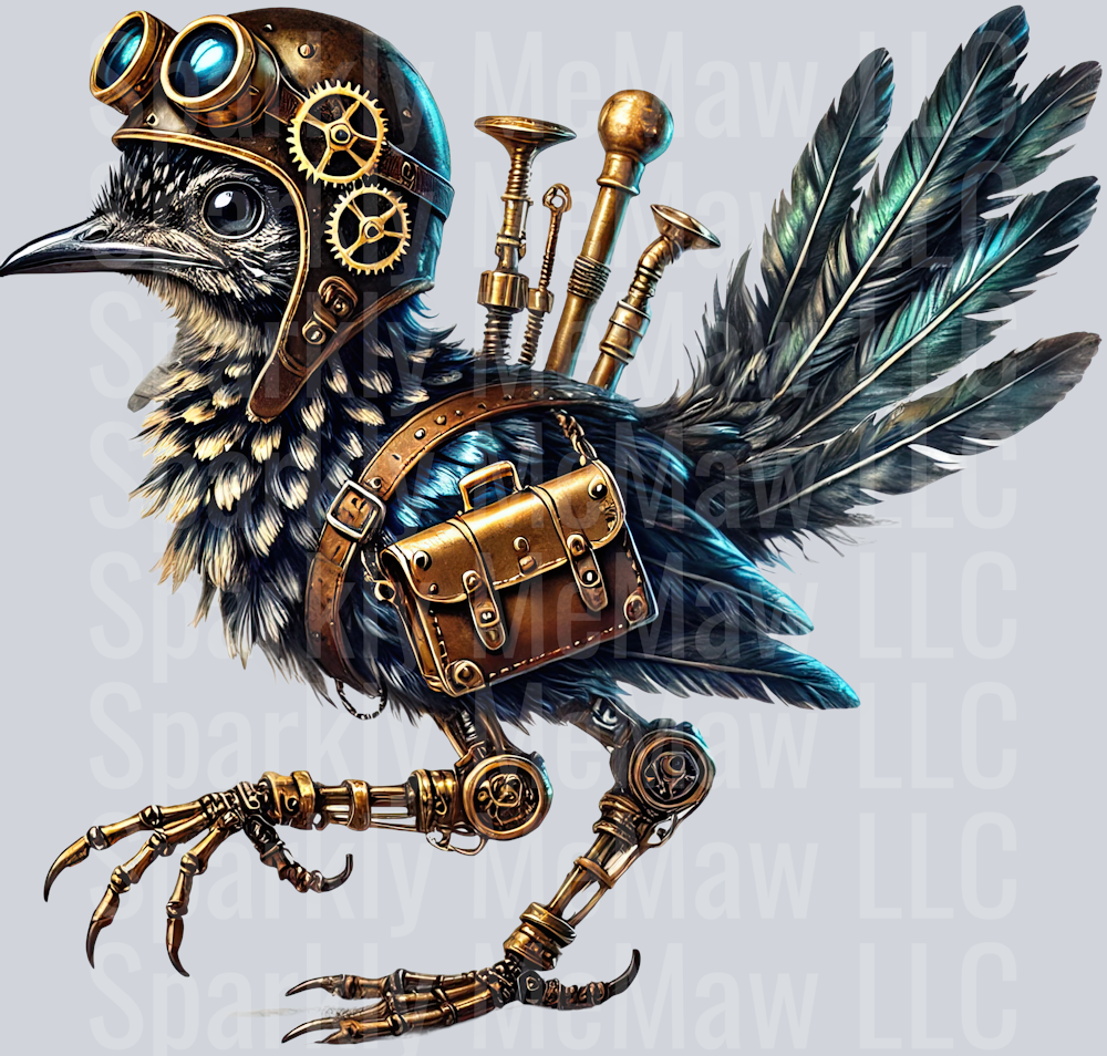 Road Runner SteamPunk UV DTF Decal 21