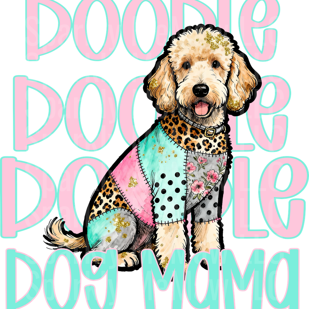Doodle dog mama DTF Transfer (Fabrics)