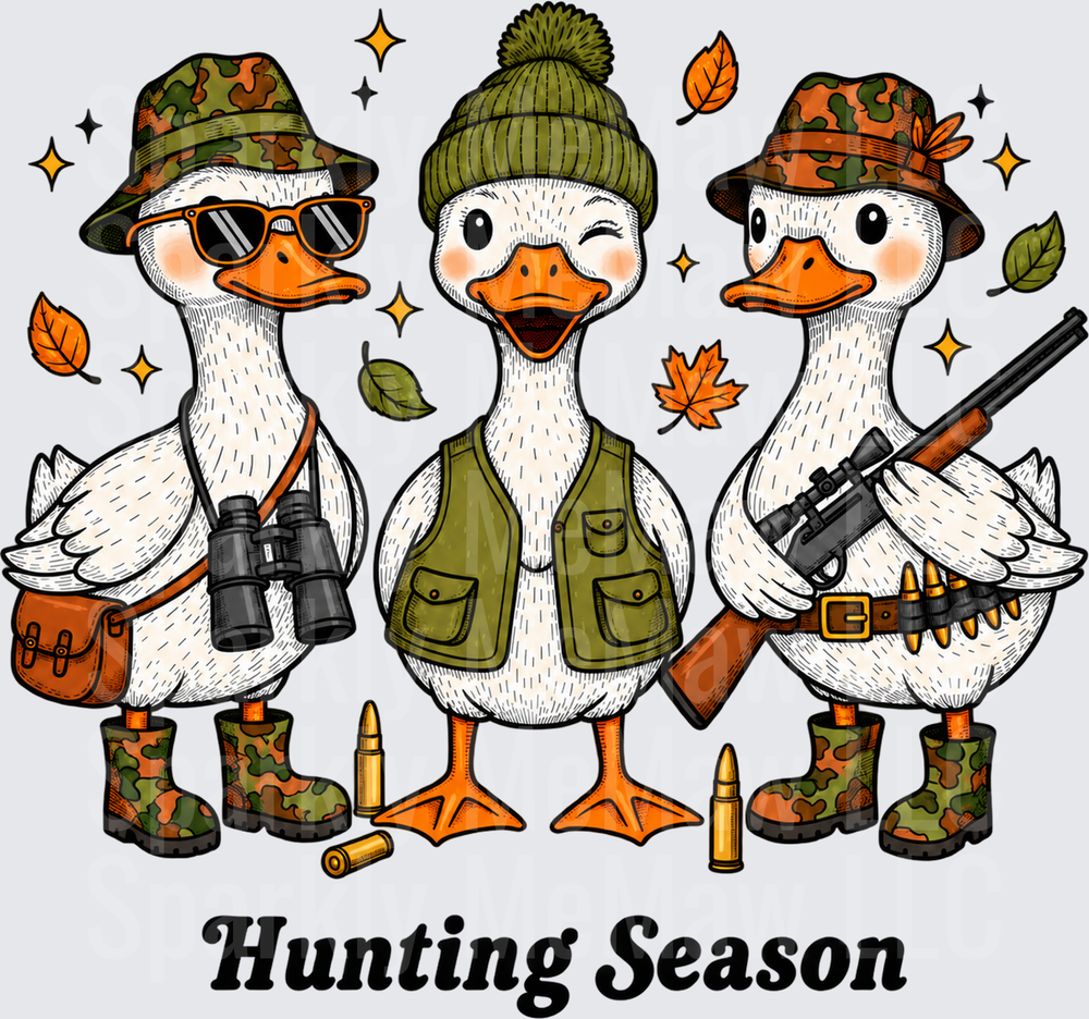 Three Hunting Season Ducks UV DTF Decal