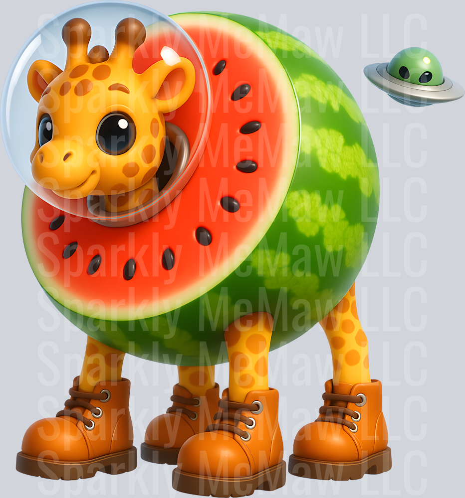 Giraffa Celeste Brain Rot UV DTF Decal