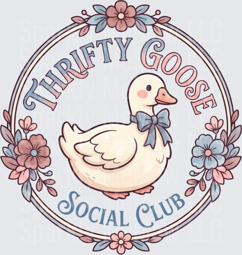 Thrifty Goose Social Club UV DTF Decal