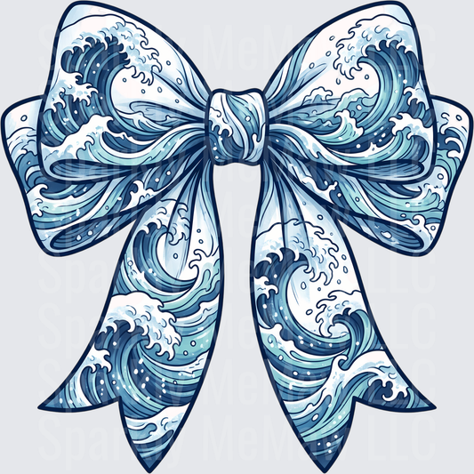 Ocean Wave Bow UV DTF Decal