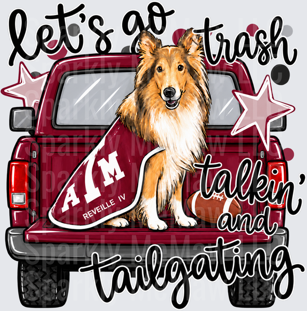 Texas A&M Reveille Tailgate Dog UV Decal Decal