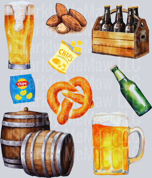Beer UV DTF Element Sheet