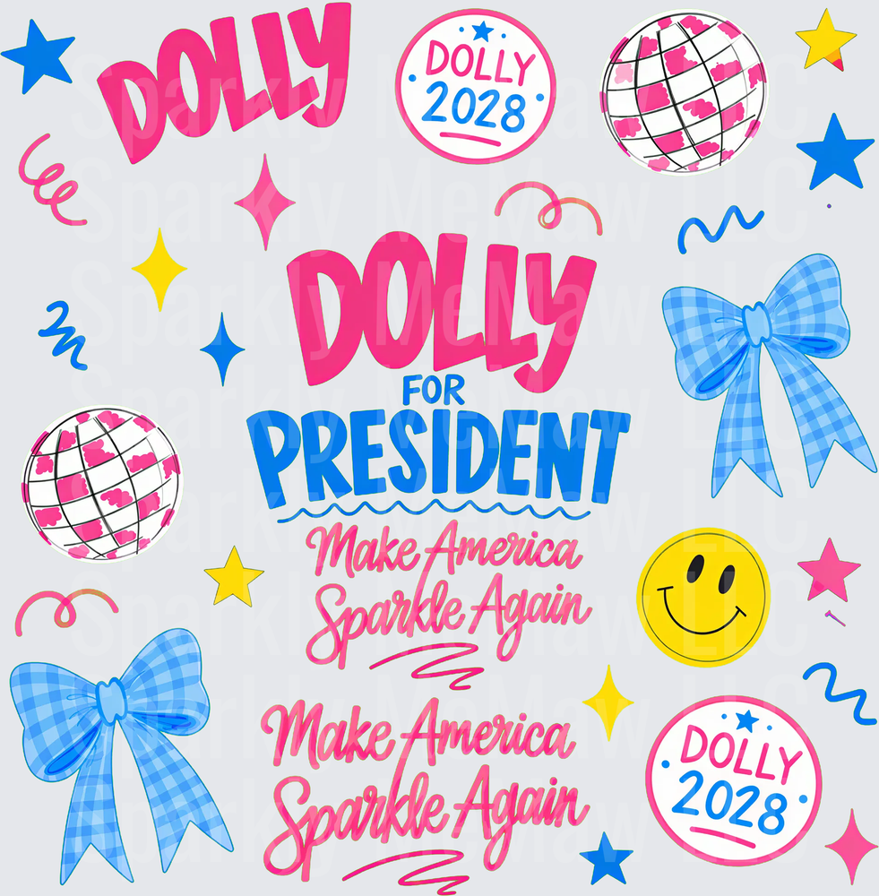 Dolly For President 2028 Sheet 10x10 inch sheet