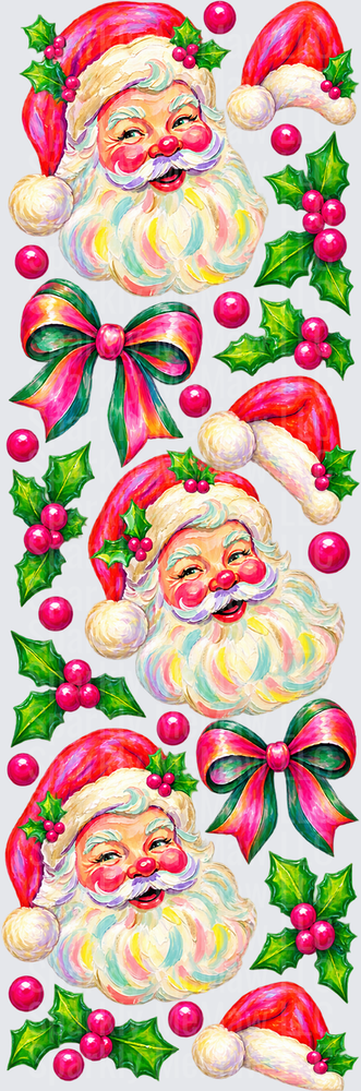 Retro Santa Claus Christmas Collage is a UV DTF Pen Wrap