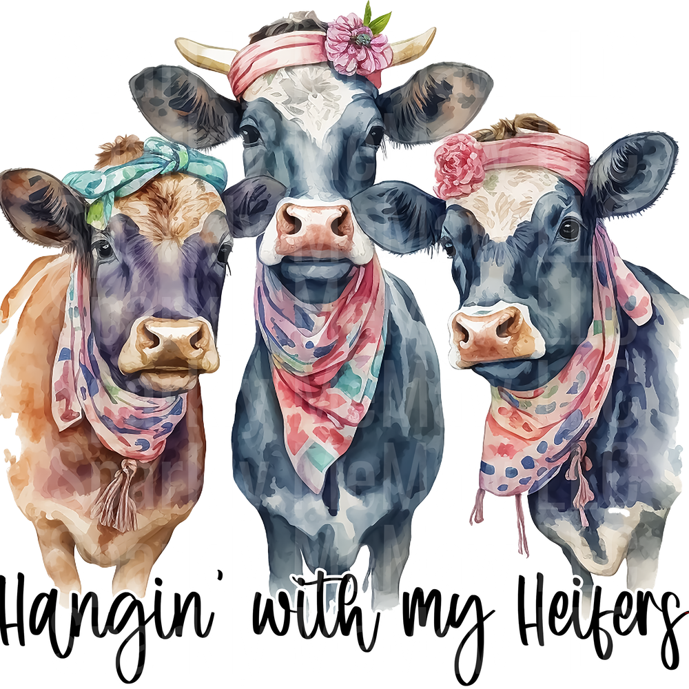 Hangin with my heifers UV DTF Decal