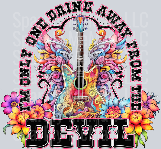 One Drink from the Devil DTF Transfer