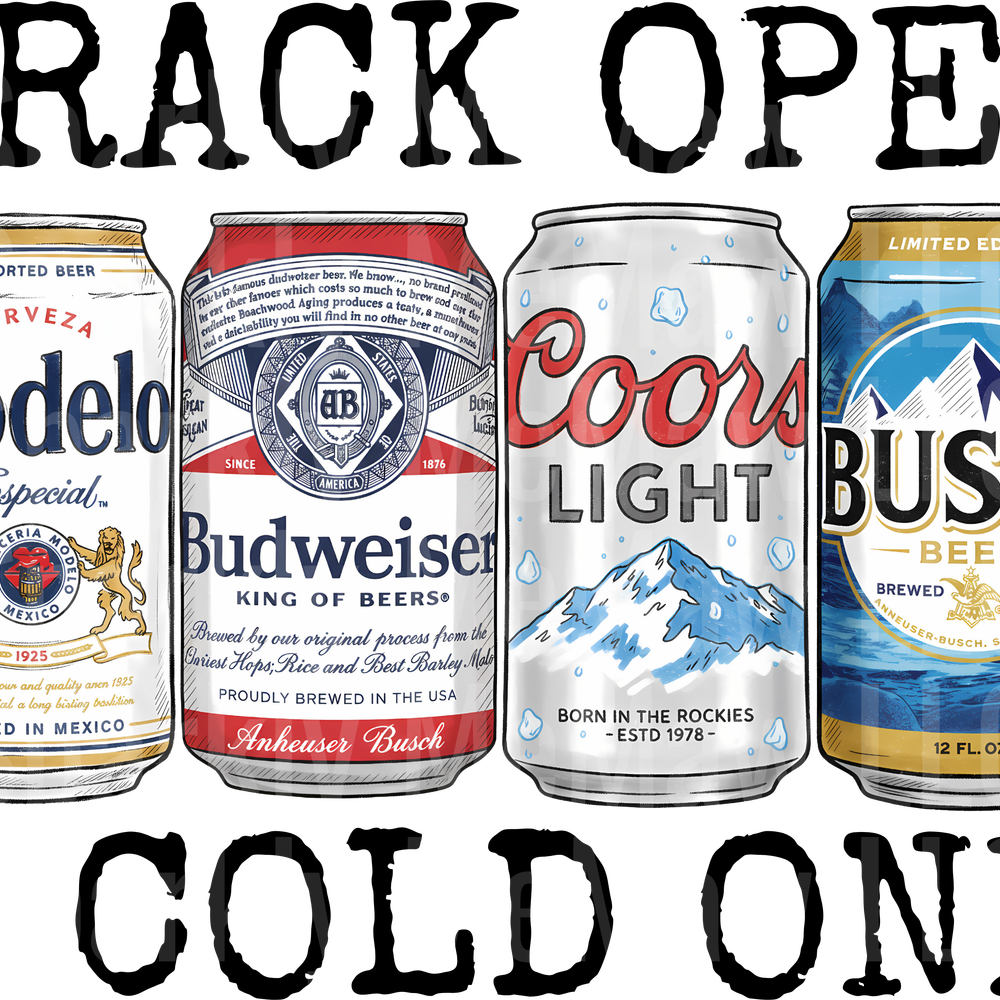 CRACK OPEN A COLD ONE UV DTF Decal