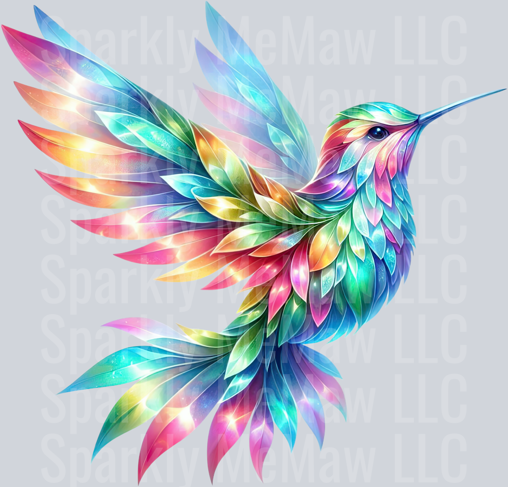74 Hummingbird Clip Art UV DTF Decal