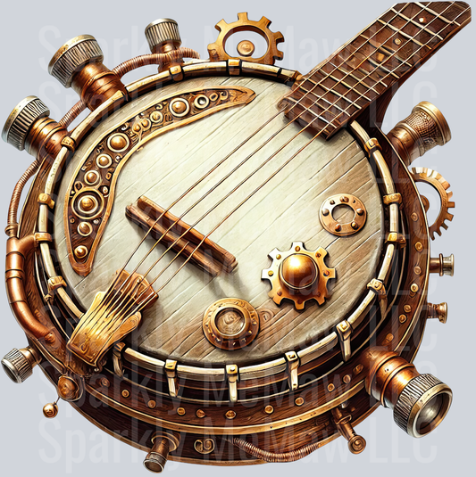 Musical Steampunk UV DTF Clip art Decal 9