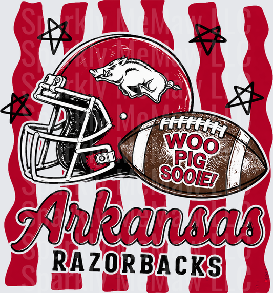 Arkansas Razorbacks Woo Pig Sooie UV DTF Decal