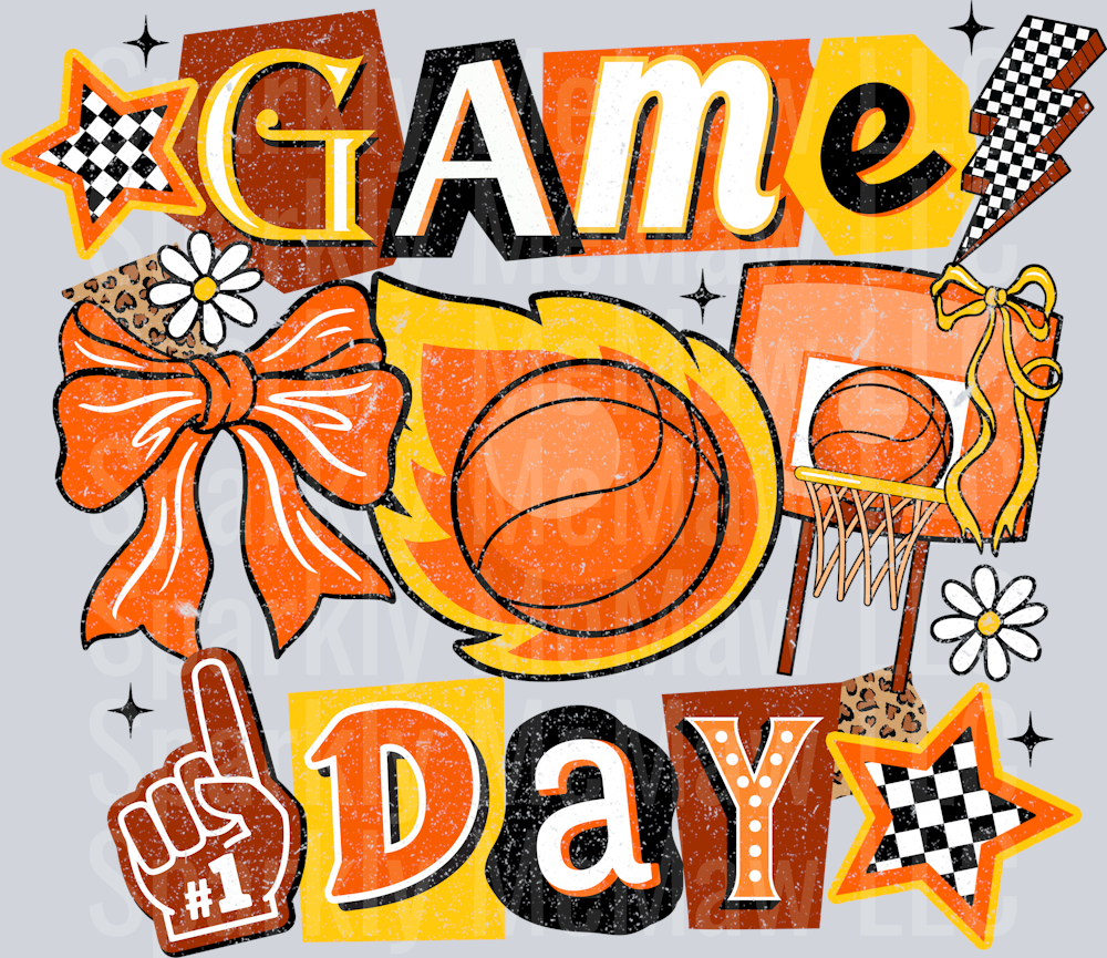 Basketball Game Day UV DTF Decal