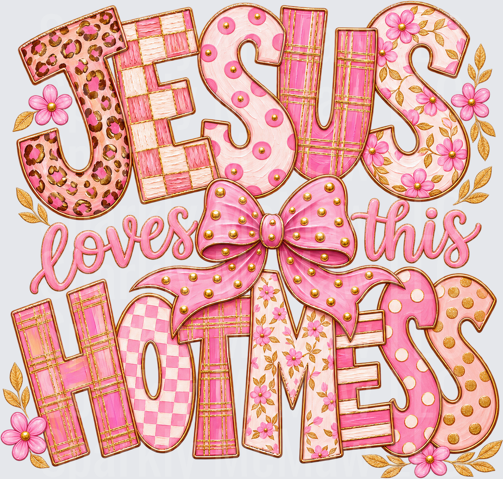 Jesus Loves This Hotmess UV DTF Decal