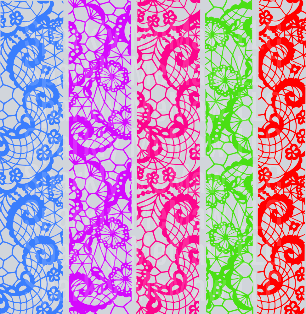 Colored lace Strips 10x10