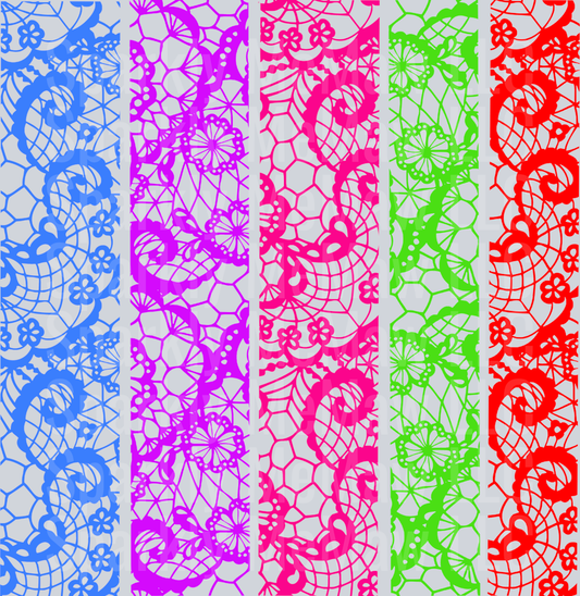 Colored lace Strips 10x10