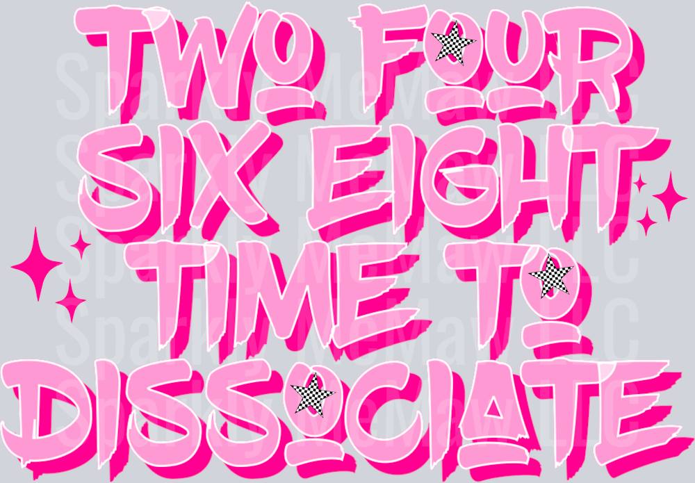 two four six eight UV DTF Decal