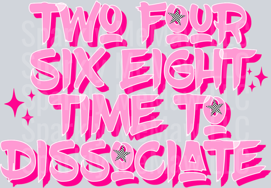 two four six eight UV DTF Decal