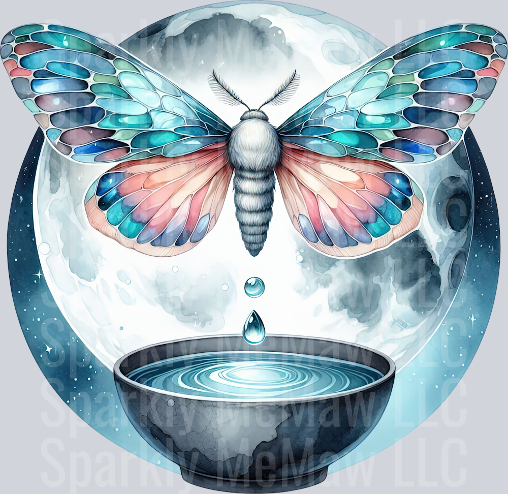 21 Nocturne Moth ClipArt Decal