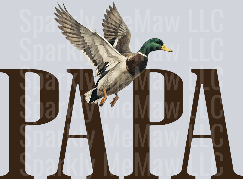 papa duck front DTF Transfer (Fabrics)