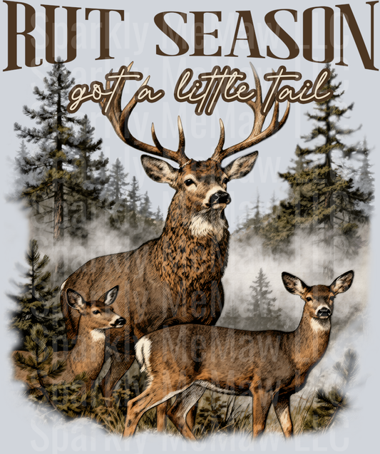 rut season tail DTF Transfer (Fabrics)
