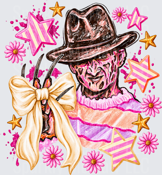 Freddy Krueger Coquette Bow UV DTF Decal