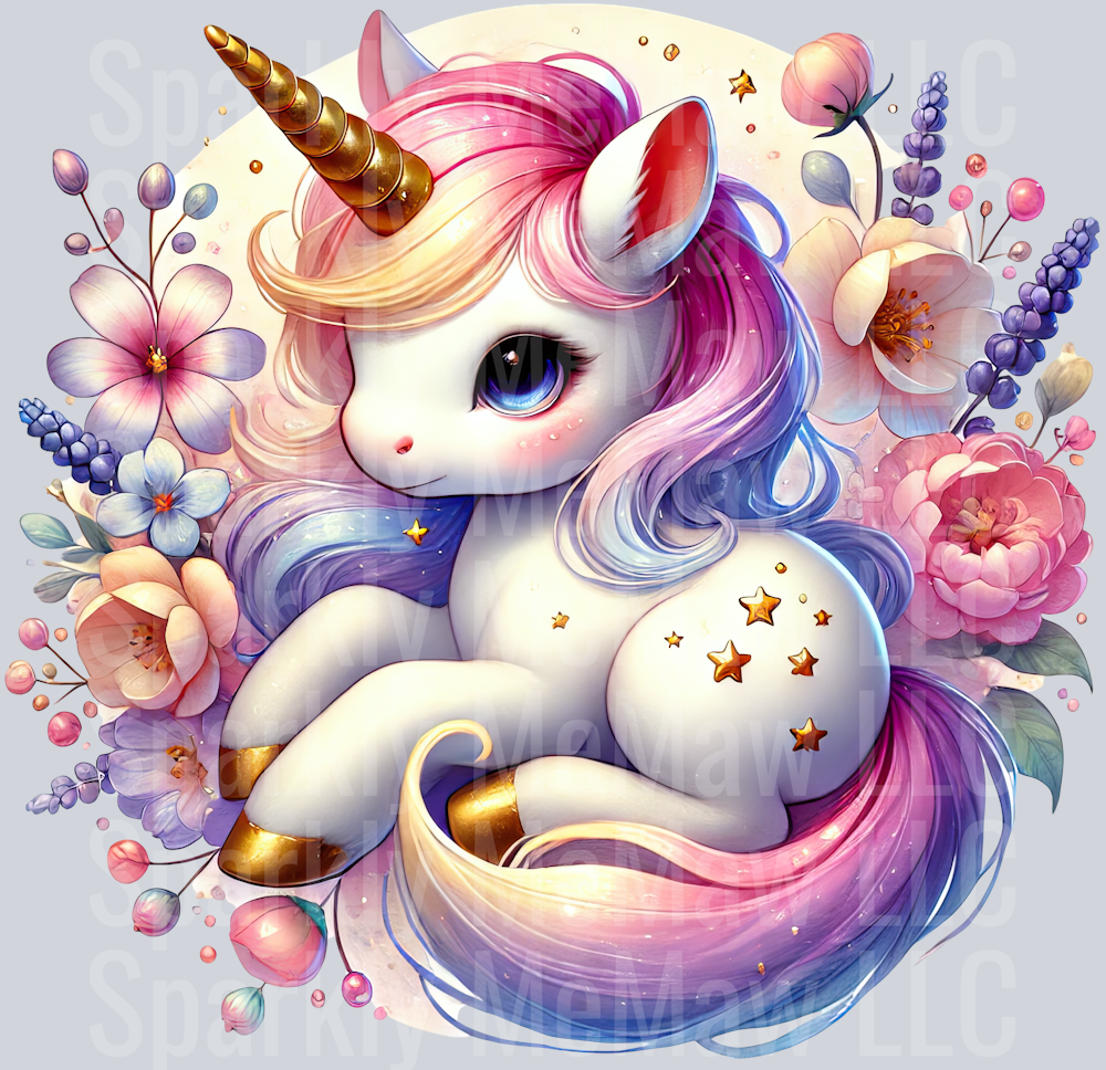 Starry Unicorn ClipArt Decals 5