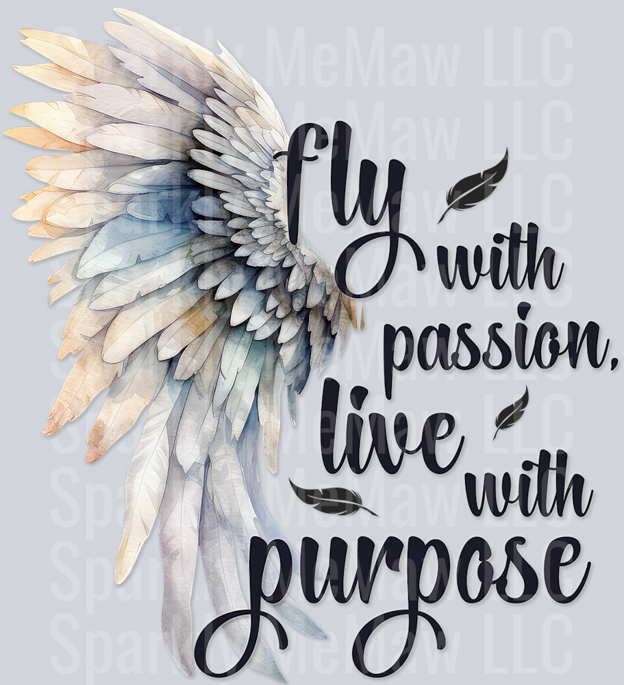 Fly With Passion UV DTF Decal
