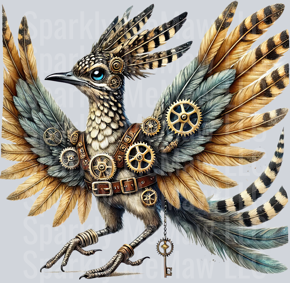 Road Runner SteamPunk UV DTF Decal 11