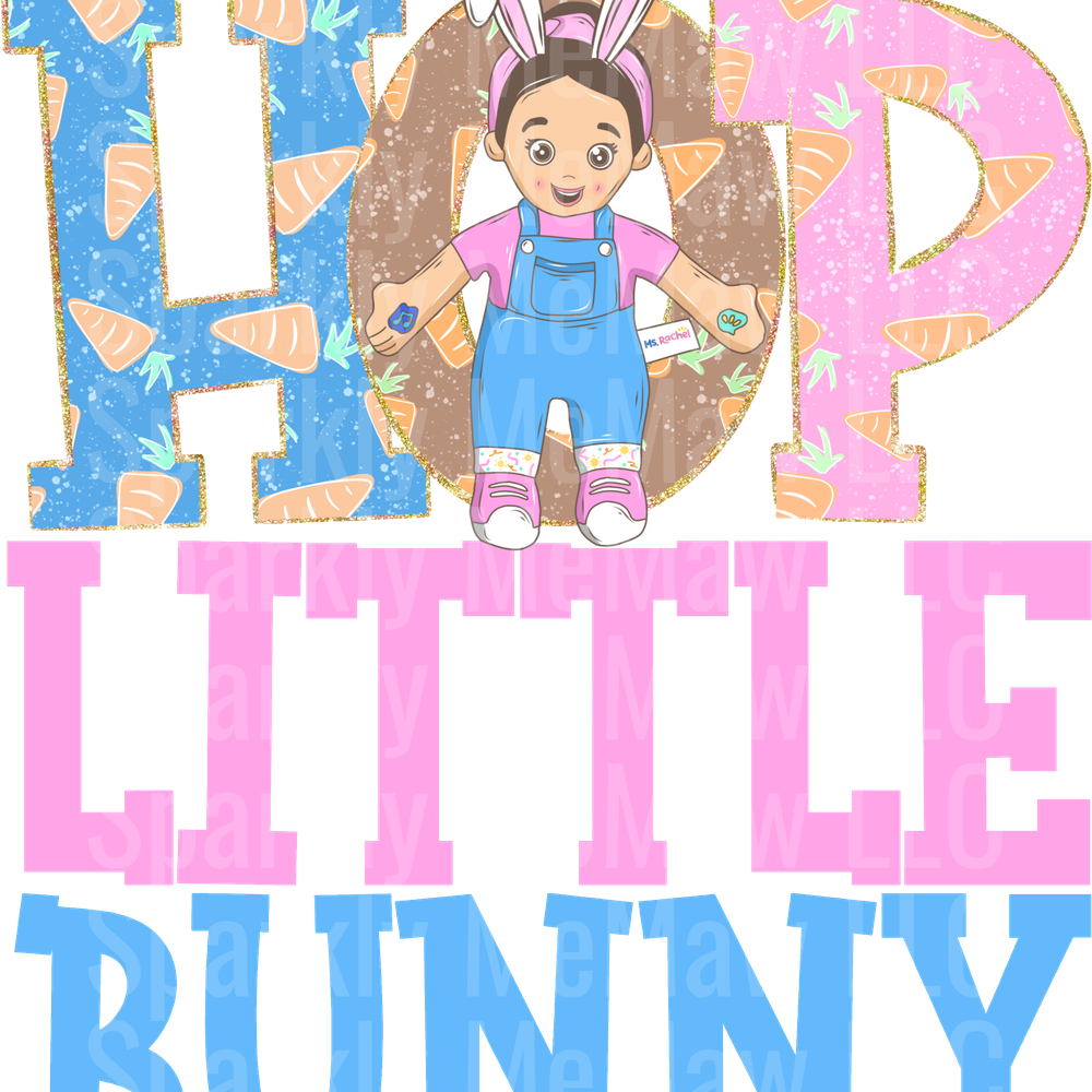 Hop little bunny DTF Transfer (Fabrics)