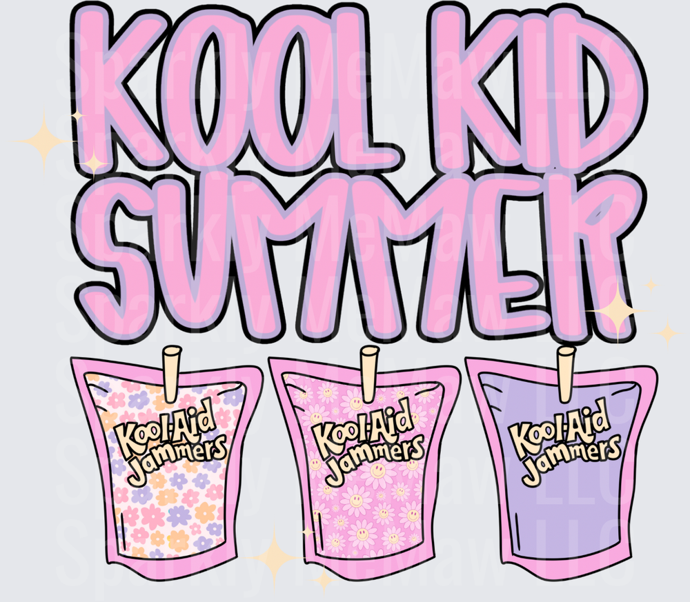 Kool Kid Summer with Kool-Aid Jammers Pouches UV DTF Decal