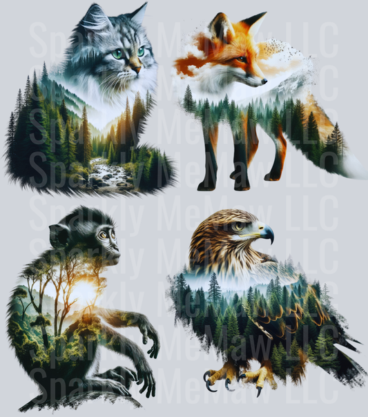 Forest.Animals UV DTF Element Sheet