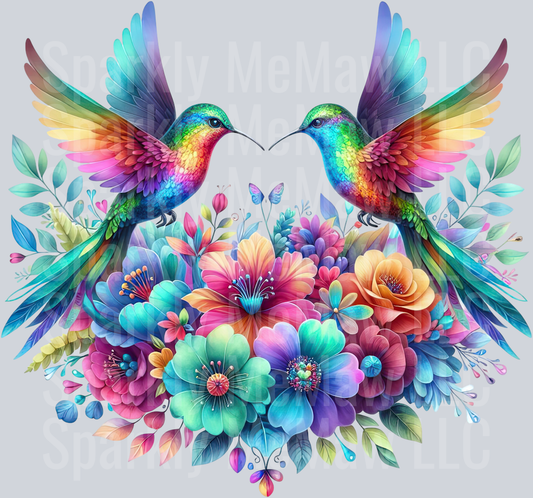 64 Hummingbird Clip Art UV DTF Decal