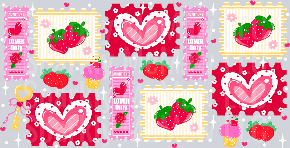 Love Stamp UV DTF 16 oz Wrap