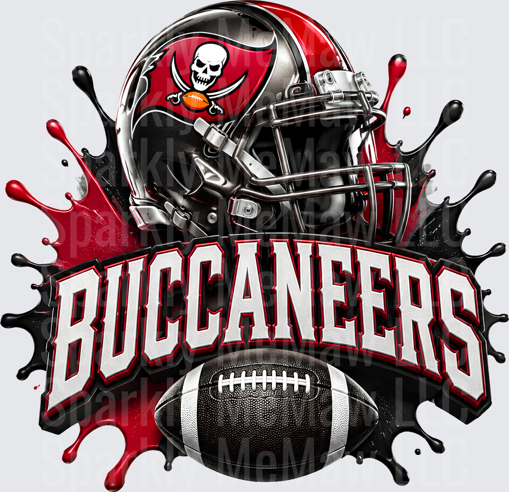 Tampa Bay Buccaneers Helmet Splash UV DTF Decal