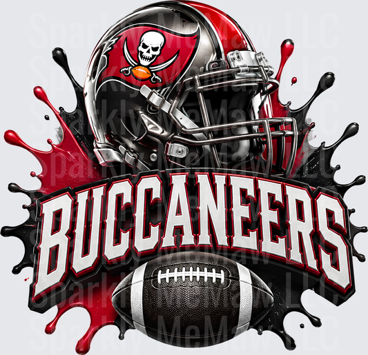 Tampa Bay Buccaneers Helmet Splash UV DTF Decal