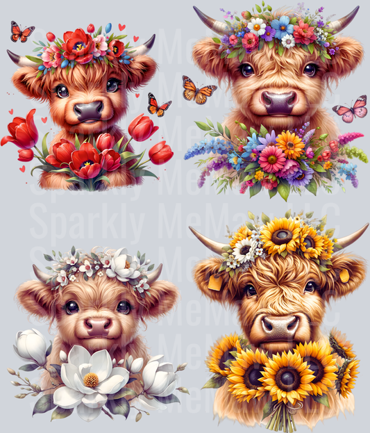 Vibrant.Cow.UV DTF Element Sheet
