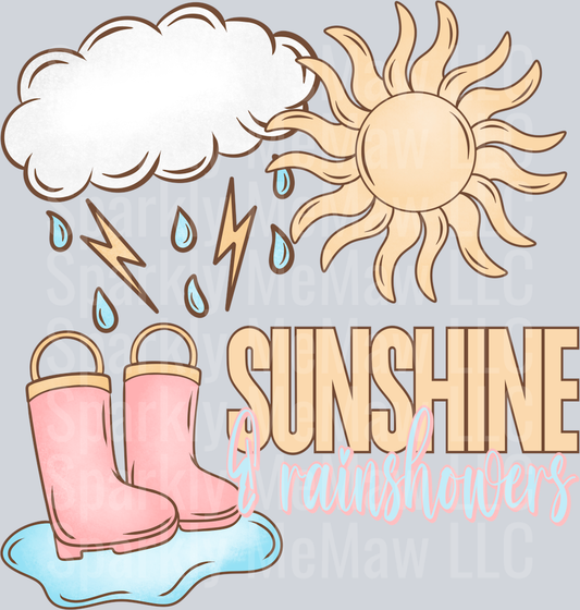 Sunshine & Rainshowers UV DTF Decal