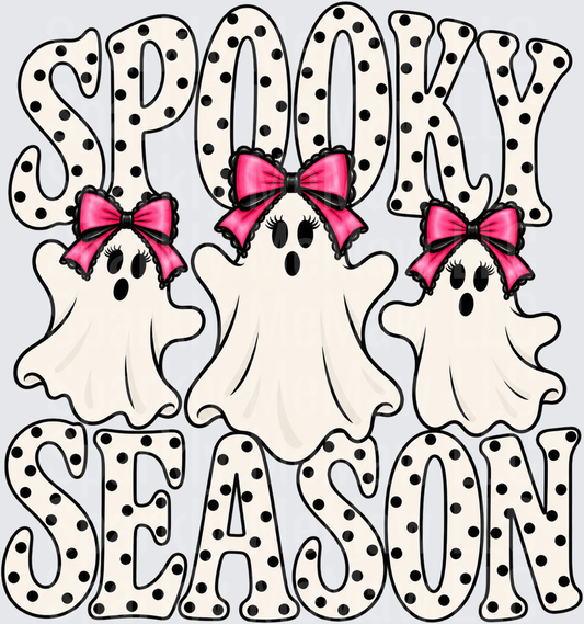 Spooky Season Ghosts with Bows is a UV DTF Decal