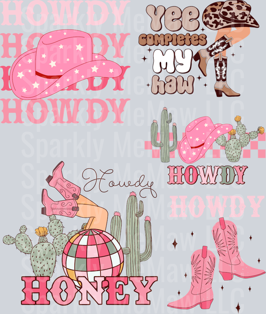Howdy UV DTF Element Sheet