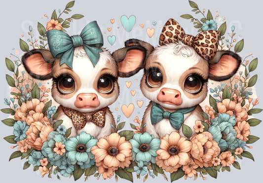 Baby Cows 3 16 oz UV DTF Wrap