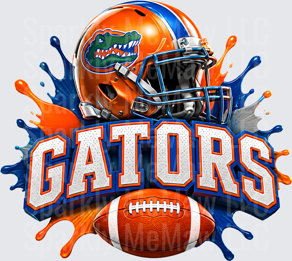 Florida Gators Football Helmet Splash UV DTF Decal