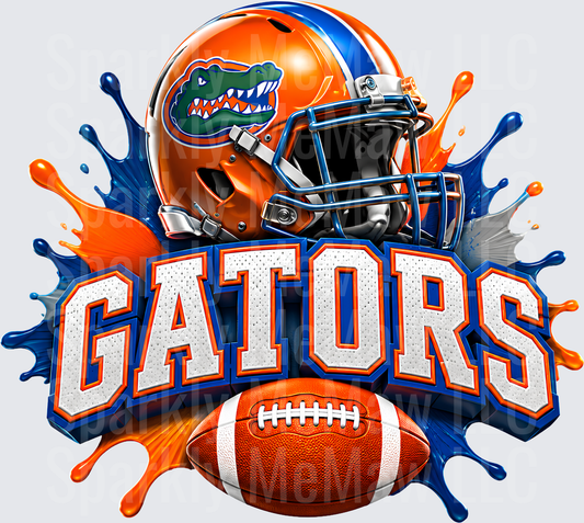 Florida Gators Football Helmet Splash UV DTF Decal