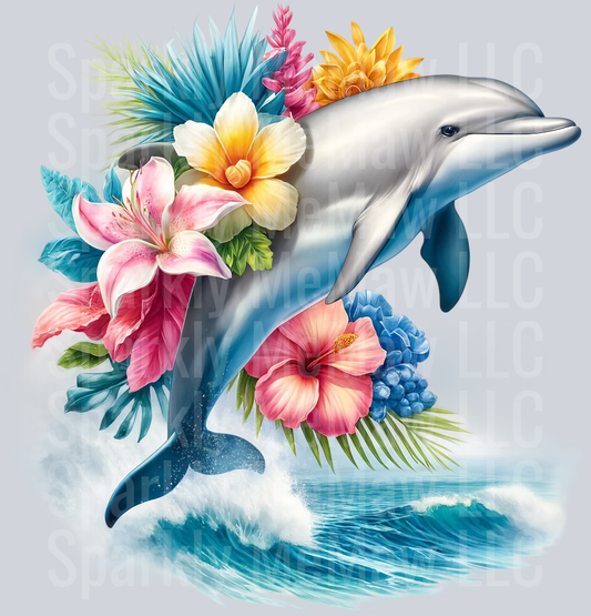 dolphin 1 Clip Art UV DTF Decal