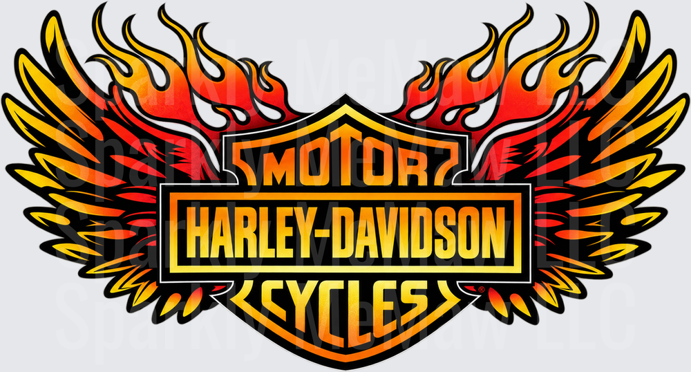 HD Flaming Wings Logo This is a UV DTF Decal